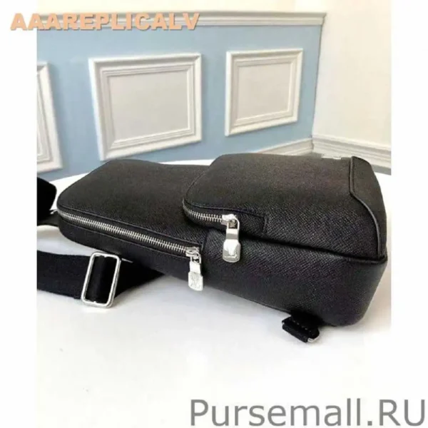 AAA Replica Louis Vuitton Avenue Sling Bag M30443 Black