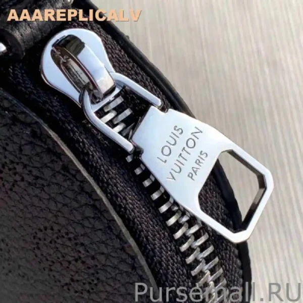 AAA Replica Louis Vuitton Bella Bag In Black Mahina Leather M57070