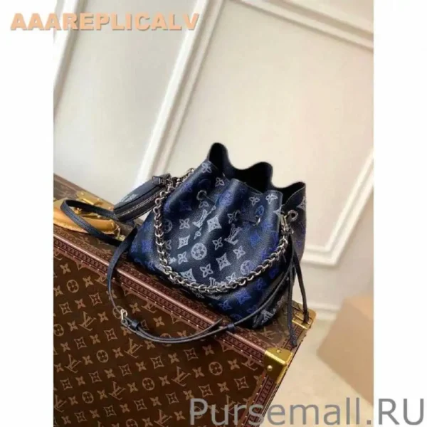 AAA Replica Louis Vuitton Bella Bag In Blue Mahina Leather M59552