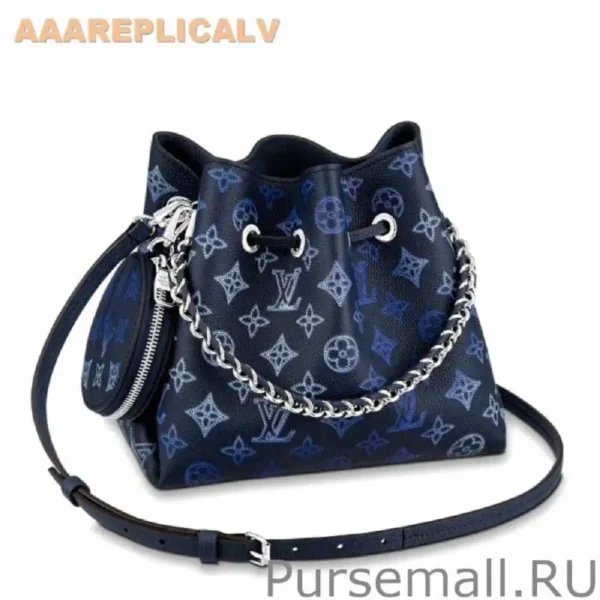 AAA Replica Louis Vuitton Bella Bag In Blue Mahina Leather M59552