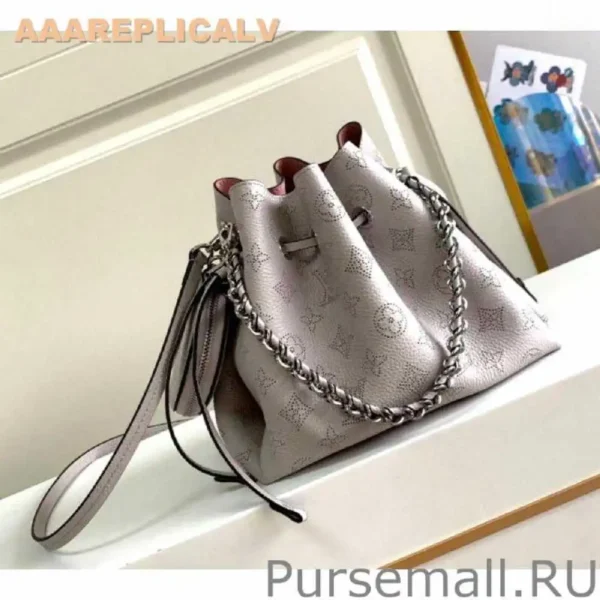 AAA Replica Louis Vuitton Bella Bag In Grey Mahina Leather M58791