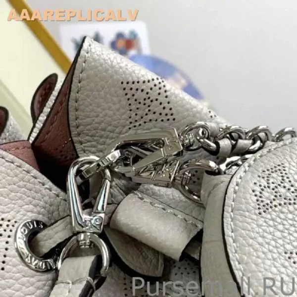 AAA Replica Louis Vuitton Bella Bag In Grey Mahina Leather M58791