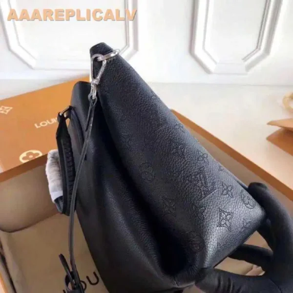 AAA Replica Louis Vuitton Black Haumea Bag Mahina Leather M55029