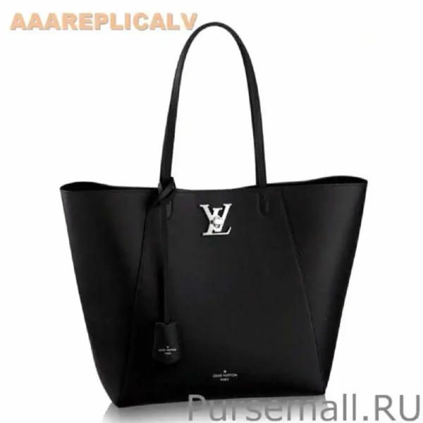 AAA Replica Louis Vuitton Black Lockme Cabas M42291