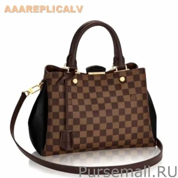 AAA Replica Louis Vuitton Brittany Bag Damier Ebene N41673