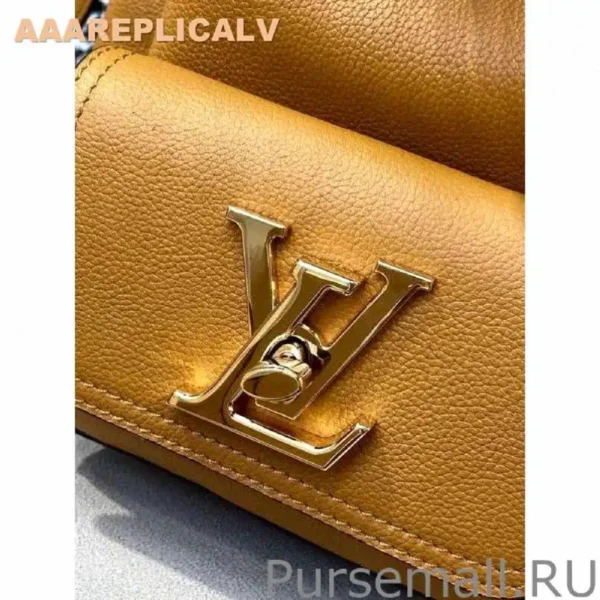 AAA Replica Louis Vuitton Brwon Lockme Bucket Bag M57689