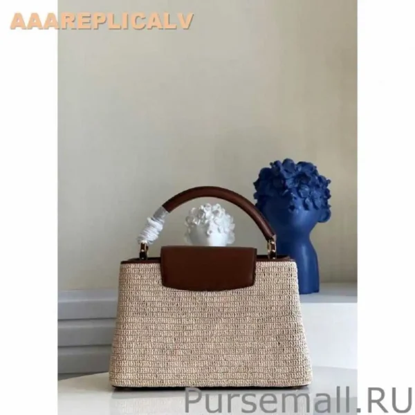 AAA Replica Louis Vuitton Capucines MM Bag In Braided Raffia M57649