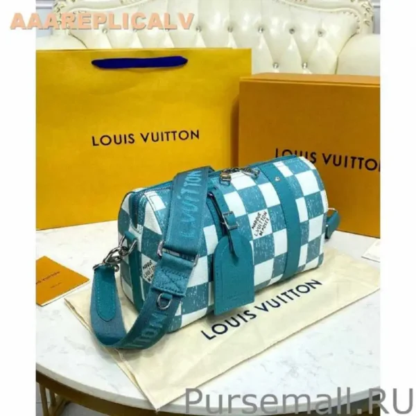 AAA Replica Louis Vuitton City Keepall N50076 Light Blue