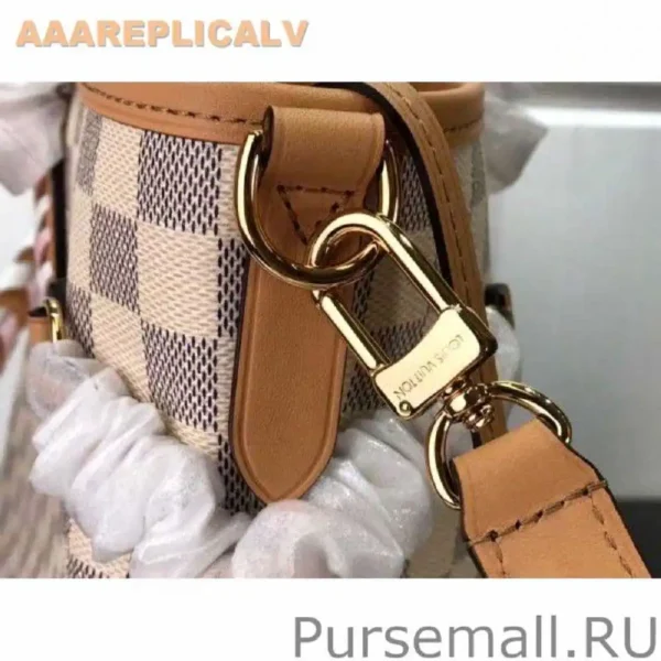 AAA Replica Louis Vuitton Damier Azur Neverfull MM Bag With Braided Strap N50047