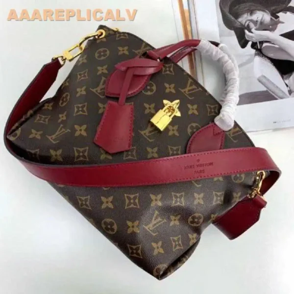 AAA Replica Louis Vuitton Flower Zipped Tote BB Monogram Canvas M44350 Red