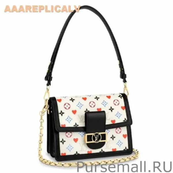 AAA Replica Louis Vuitton Game On Dauphine MM White Bag M57463