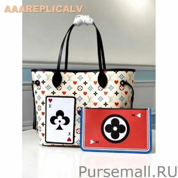 AAA Replica Louis Vuitton Game On Neverfull MM White Bag M57462