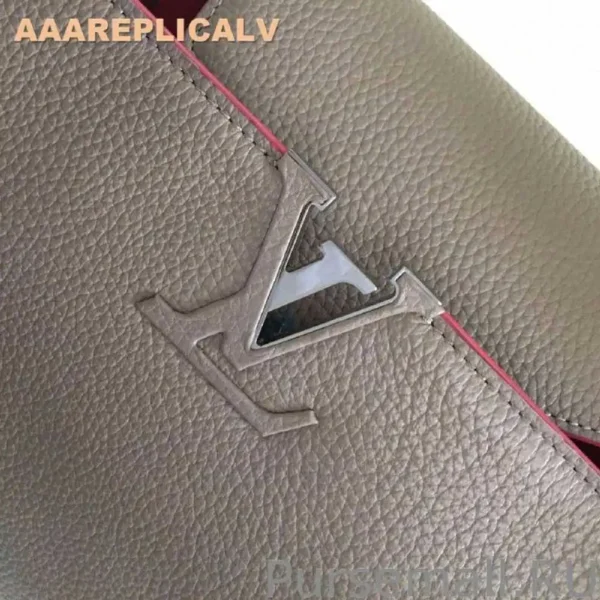 AAA Replica Louis Vuitton Grey Capucines MM M94674