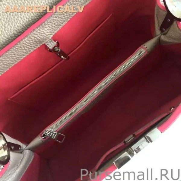AAA Replica Louis Vuitton Grey Capucines MM M94674