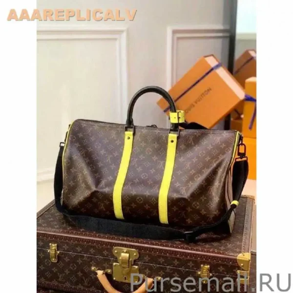 AAA Replica Louis Vuitton Keepall Bandouliere 50 Bag Monogram Yellow M45866