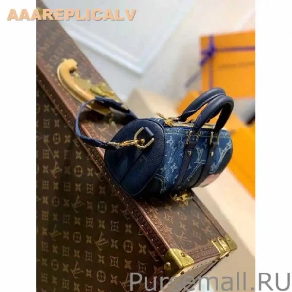 AAA Replica Louis Vuitton Keepall XS Bag Monogram Denim M81011