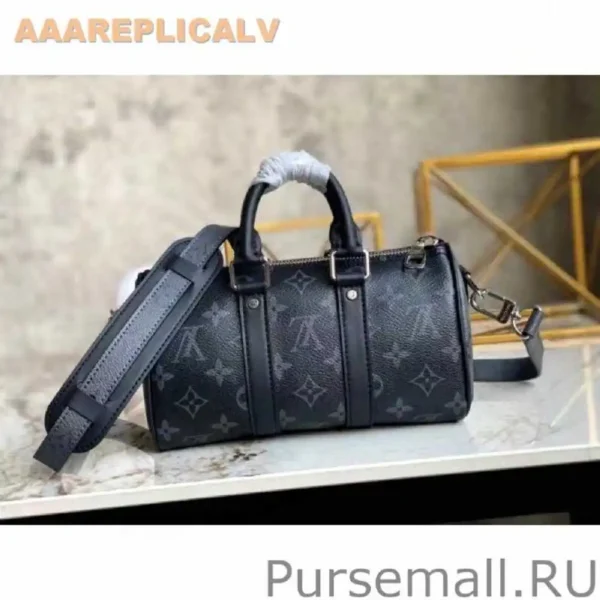 AAA Replica Louis Vuitton Keepall XS Bag Monogram Eclipse M45947