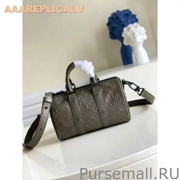 AAA Replica Louis Vuitton Keepall XS Bag Monogram Seal Leather M57961
