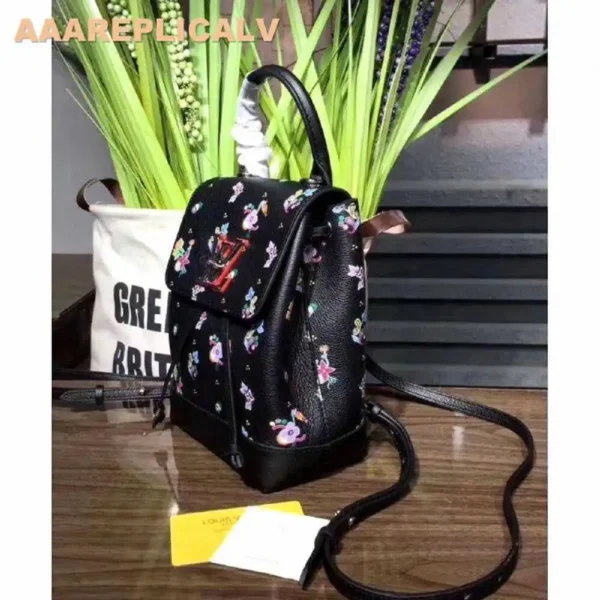 AAA Replica Louis Vuitton Lockme Backpack Mini M54848 Black