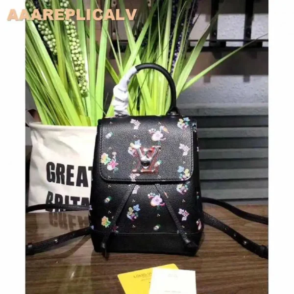AAA Replica Louis Vuitton Lockme Backpack Mini M54848 Black