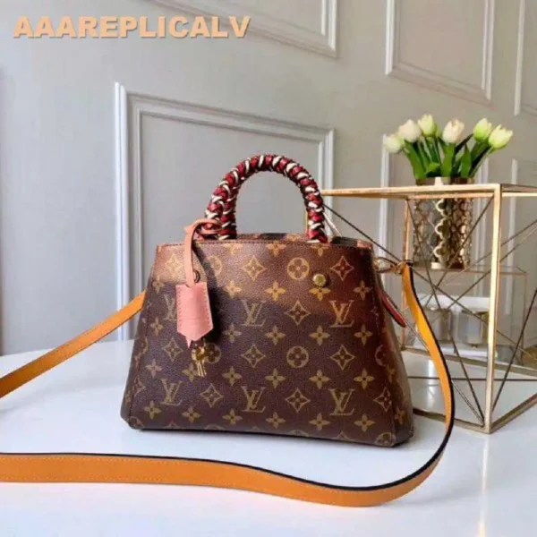 AAA Replica Louis Vuitton Montaigne BB Bag With Braided Handle Monogram M44671