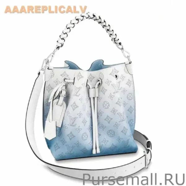 AAA Replica Louis Vuitton Muria Bag Gradient Blue Mahina M57853