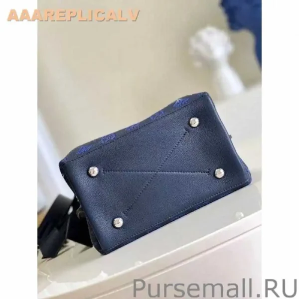 AAA Replica Louis Vuitton Muria Bag In Blue Mahina Leather M59554