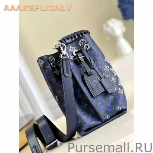 AAA Replica Louis Vuitton Muria Bag In Blue Mahina Leather M59554