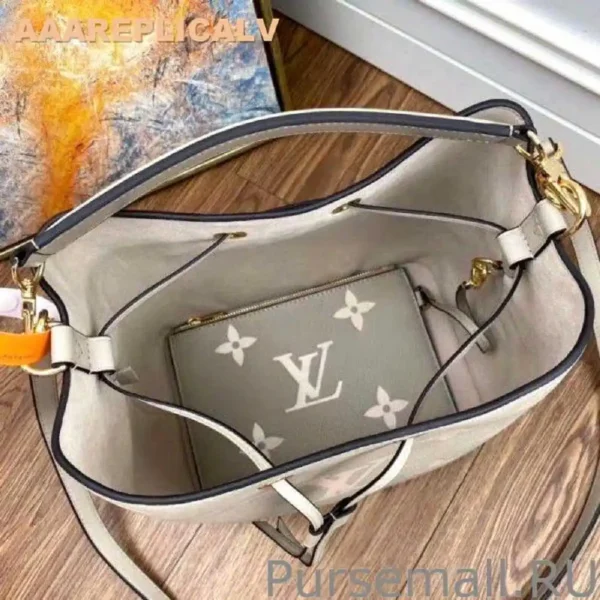 AAA Replica Louis Vuitton NeoNoe MM Bag In Tourterelle Gray Leather M45555