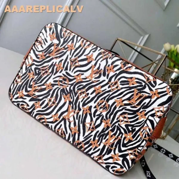 AAA Replica Louis Vuitton Neonoe Bag Monogram Jungle Leopard Zebra M44717