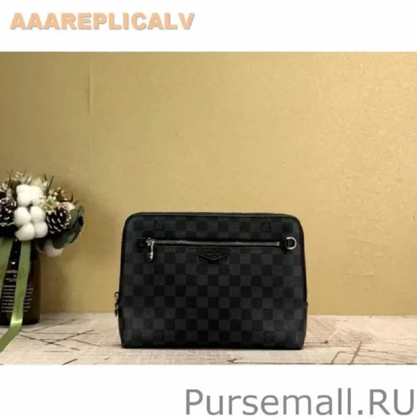 AAA Replica Louis Vuitton New Pouch Damier Graphite N60417