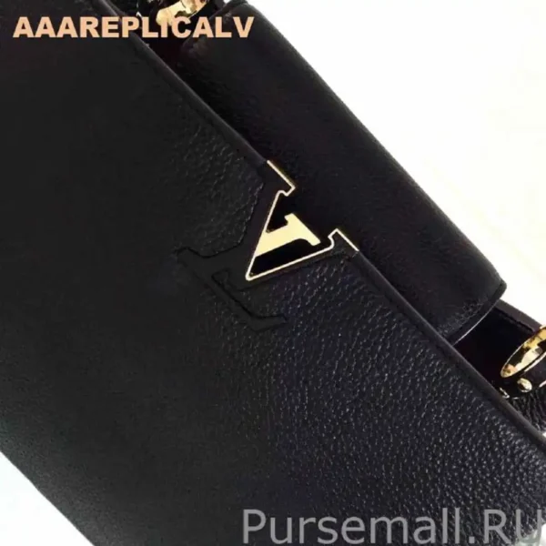 AAA Replica Louis Vuitton Noir Capucines MM M48864