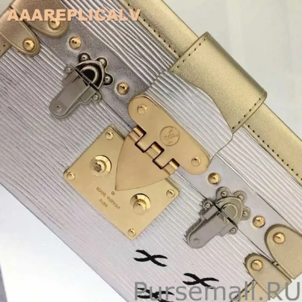 AAA Replica Louis Vuitton Petite Malle Metallic Epi M50018