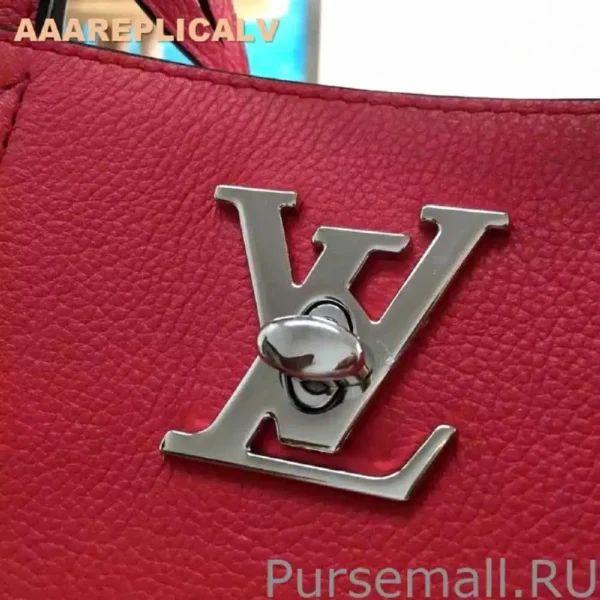 AAA Replica Louis Vuitton Red Lockme Cabas M42290