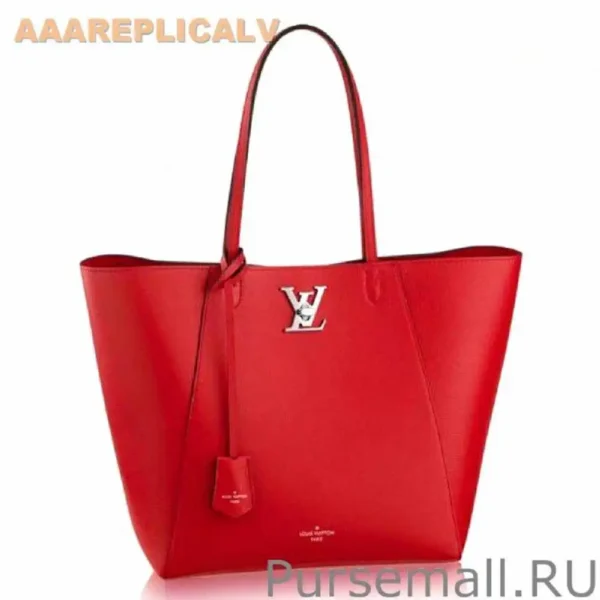 AAA Replica Louis Vuitton Red Lockme Cabas M42290