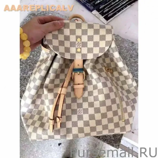 AAA Replica Louis Vuitton Sperone Backpack Bag Damier Azur Canvas N41578