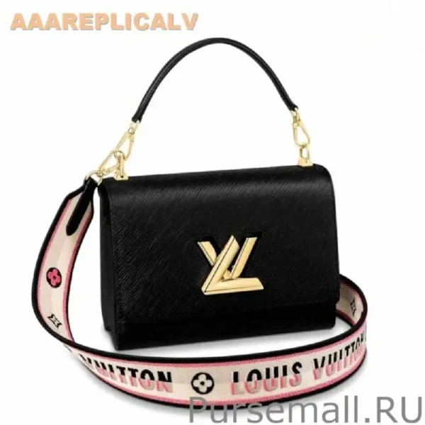 AAA Replica Louis Vuitton Twist MM Bag with Jacquard Strap M57505