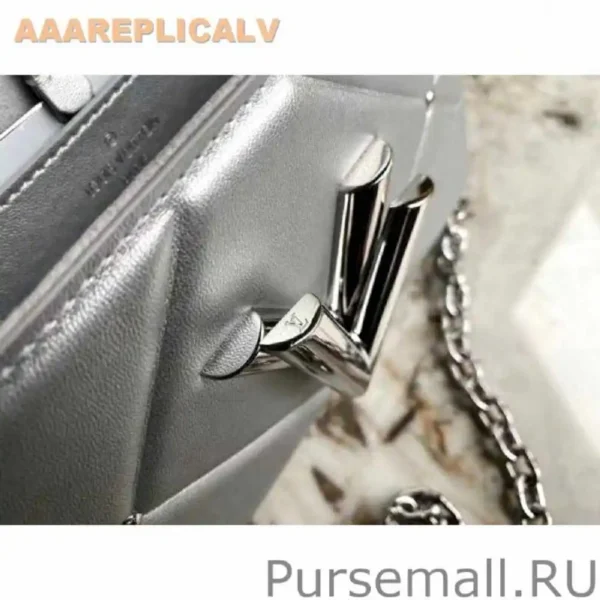 AAA Replica Louis Vuitton Twist PM Bag In Silver Lambskin M59031