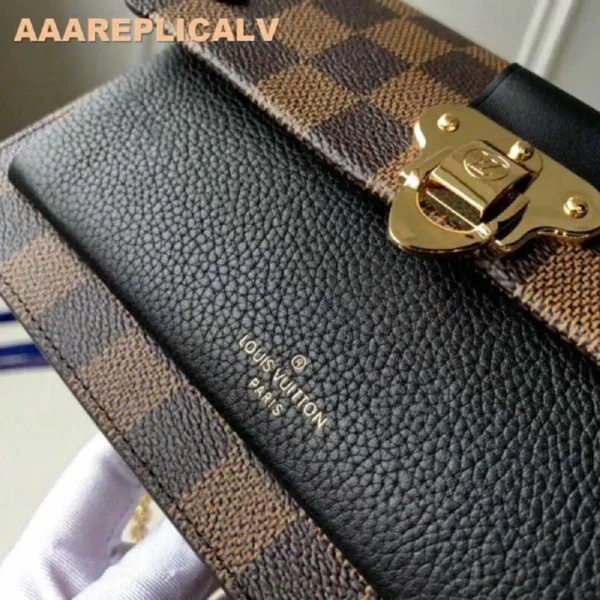 AAA Replica Louis Vuitton Vavin Chain Wallet Damier Ebene N60221