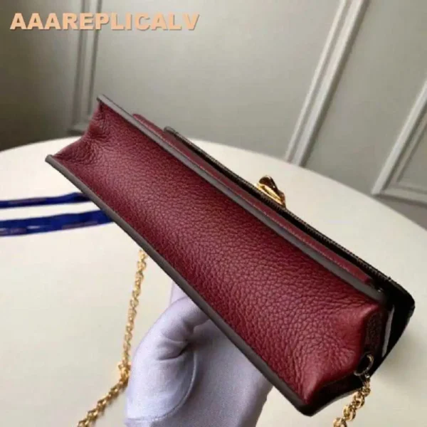 AAA Replica Louis Vuitton Vavin Chain Wallet Damier Ebene N60222