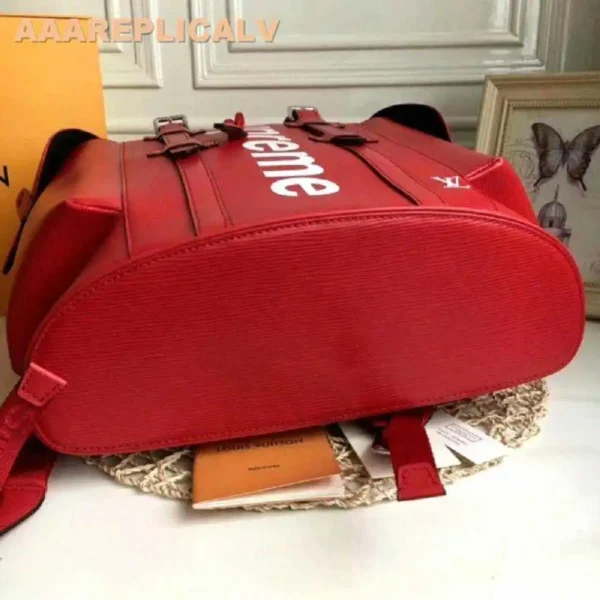 AAA Replica Louis Vuitton X Supreme Christopher Backpack M53414